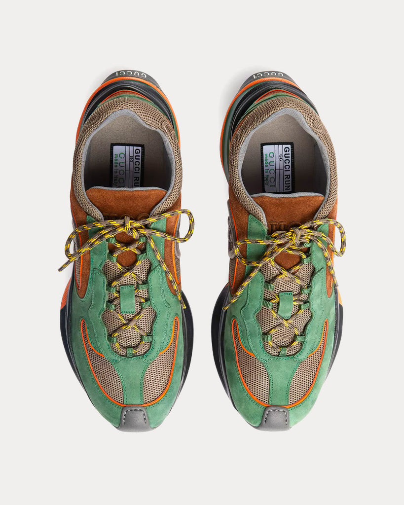 ✨GUCCI✨GG (363729) Interlocking Sneakers Logo Athletic Shoes Green Canvas  EU39.5 | eBay